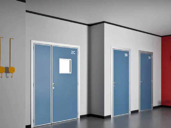 Porte interne in alluminio per scuole